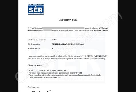 certificados mutual ser|Mutual SER EPS: Descargar Certificado de Afiliación 2024